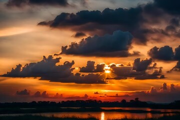 sunset in the clouds