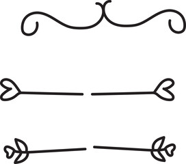 Hand drawn ornament divider collection, hand drawn clipart, borders clipart design element, doodle dividers, hand drawn line borders, leaf design, vintage ornaments, decorament element