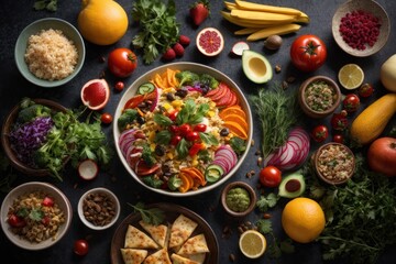 vegetables on the table