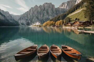 Obraz premium canoe on lake