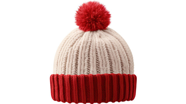 Stylish knitted hat cut out