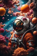 Space Odyssey: Astronaut Floating in Cosmic Silence