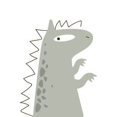 Vector baby illustration Cute dragon isolated on white background