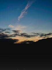 sunset in the mountains