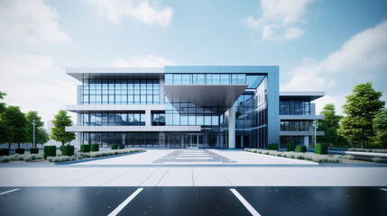 Bâtiment, immeuble. Architecture moderne. Arrière-plan pour conception et création graphique.