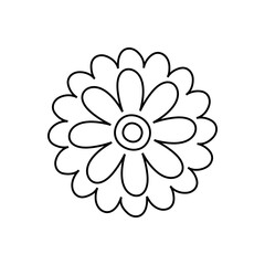 Flowers icon vector. Day of the Dead illustration sign. Holiday symbol or logo.