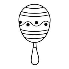 Maracas icon vector. Music illustration sign. Rhythm symbol. Mexico logo.