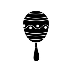 Maracas icon vector. Music illustration sign. Rhythm symbol. Mexico logo.