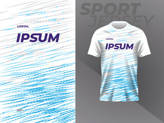 blue jersey for sport shirt mockup template design