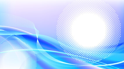 青色の波型抽象幾何学背景