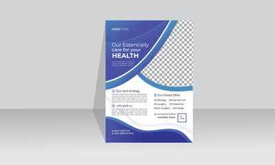 Healthcare Creative and modern medical flyer template design. medical flyer template design.