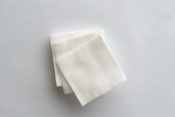 sterile gauze isolated top view