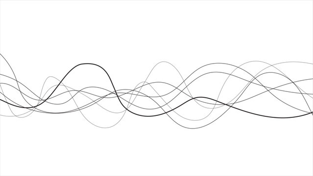 Abstract curve wave thin line wavy vector background