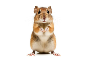 Curious Whiskers: A Gerbil's Inquisitive Stance