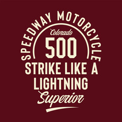  motorcycle typography, tee shirt graphics, vectors. badge