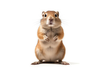Curious Whiskers: A Gerbil's Inquisitive Stance