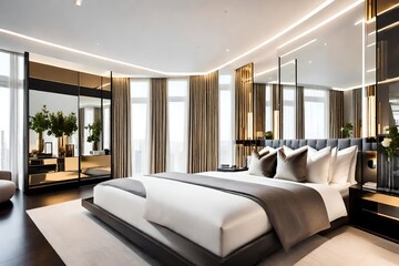 Indulge in the opulence of this sumptuous luxury bedroom, where elegance and comfort harmonize to create a truly regal escape.