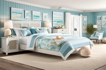 Discover the comfort and tranquility of this well-designed bedroom, centered around a warm and inviting bed.
