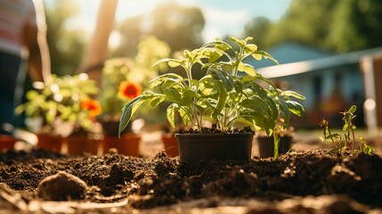 Sunstainable Lifestyle Wellness Garden - obrazy, fototapety, plakaty