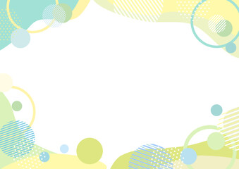 緑色の幾何学模様の背景フレーム