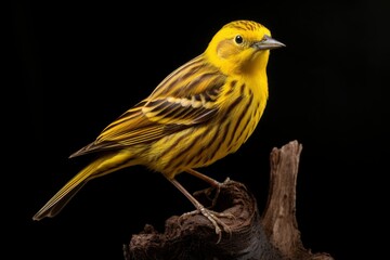 A Majestic Yellowhammer Bird Perched on a Serene Branch Created With Generative AI Technology