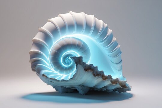 shell on white background