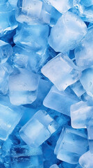 Obraz premium Crystalized Beauty: A Close-Up of Frozen Ice Cubes