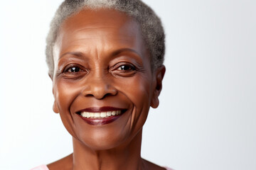 Wrinkle-free beauty, an African American lady's portrait