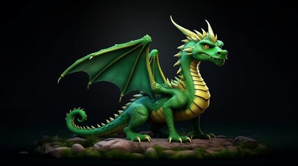 green dragon background.