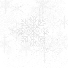 Christmas background  of  snowflakes on white background