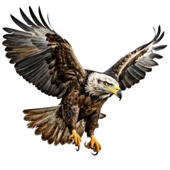 Obraz premium Flying Bald Eagle Bird
