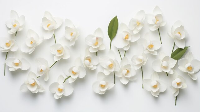 orchid flower on white background.