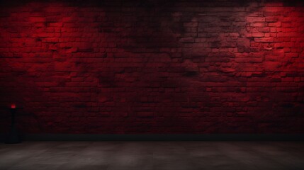 Red Wall with Light Decoration Ideal for Product Display, Advertising, or PPT Backgrounds