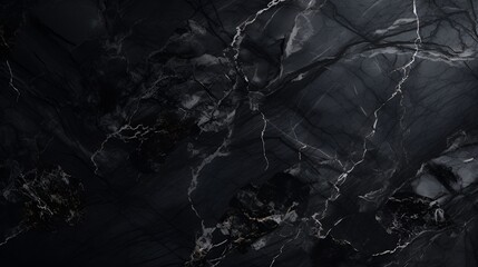 Fototapeta premium Black Marble Background for Product Advertisement with Golden Cracks A Luxurious Background for Designs and PPTs