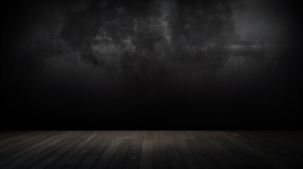 Empty Black Space Illuminated with Elegance, Presentation Background
