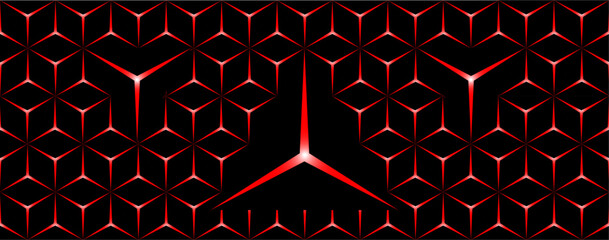 Abstract pattern design, metal grid pattern design, abstract gaming background, seamless pattern design, red triangle pattern design