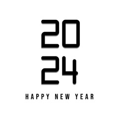 Happy new year 2024 design minimalistic and modern for branding , poster's, banner, greeting and new year 2024 celebration