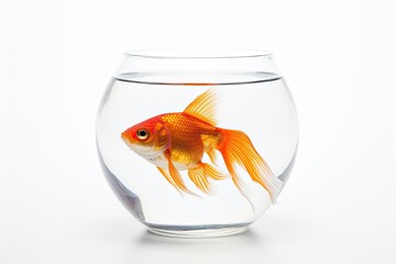 Goldfish isolated on white background