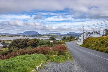 Meenlaragh, Ireland - September 3 2023 "Wild Atlantic Way scenic road - Doe Castle"