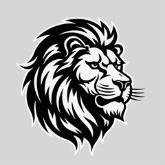 Lion in cartoon, doodle style. 2d vector illustration in logo, icon style. AI Generative