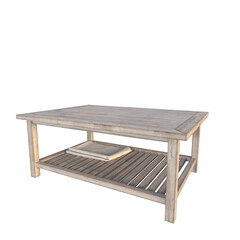 wooden table isolated on white
