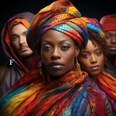 Confident group of diverse people
