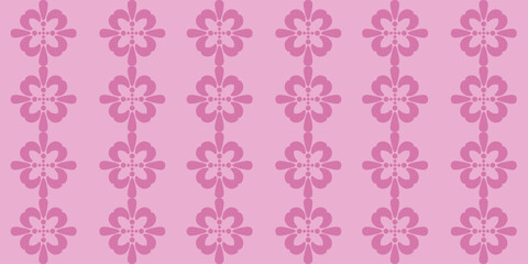 Design elegance floral wallpaper print in Retro 60s style. Flower seamless pattern in vintage 50s aesthetic. Wrapping paper design. Vector illustration can used t-shirt, textile, fabric print.