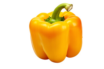 yellow bell pepper, paprika isolated on a transparent background, big chili image PNG