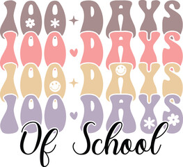 100 days of school T-shirt Design

