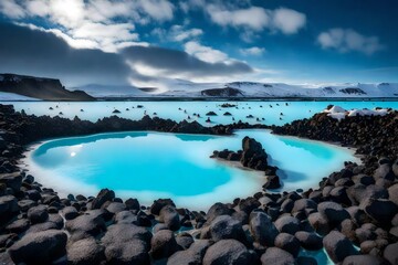 blue lagoon near Reykjavik, Iceland - Powered by Adobe