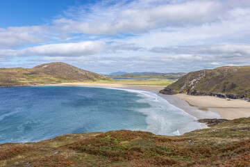 Glenoory, Ireland - September 3 2023 "Wild Atlantic Way scenic road - Tranarossan Bay"