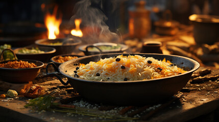 A Boiling Pot of Pongal Rice For Thai Pongal on Selective Focus Background - obrazy, fototapety, plakaty