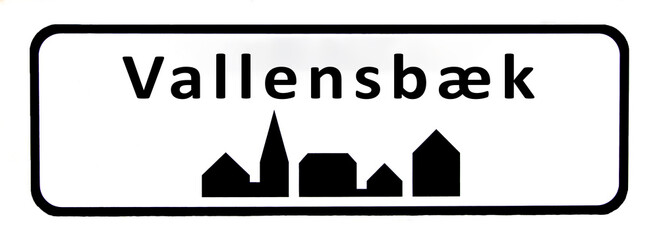 Fototapeta na wymiar City sign of Vallensbæk - Vallensbæk Byskilt