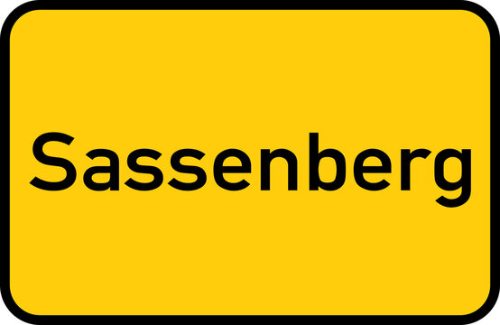 City sign of Sassenberg - Ortsschild von Sassenberg